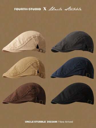 Nieuwe dames heren krantenjongenspet baretten retro Engeland hoed pet met klep zomer anti-uv vizier pet casual baseball pet effen kleur schilderspet