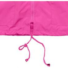 PESION Women's Waterproof Raincoat Lightweight Rain Jacket Hooded Windbreaker With Pocket For Outdoor - Màu hồng có lót - Xem 6