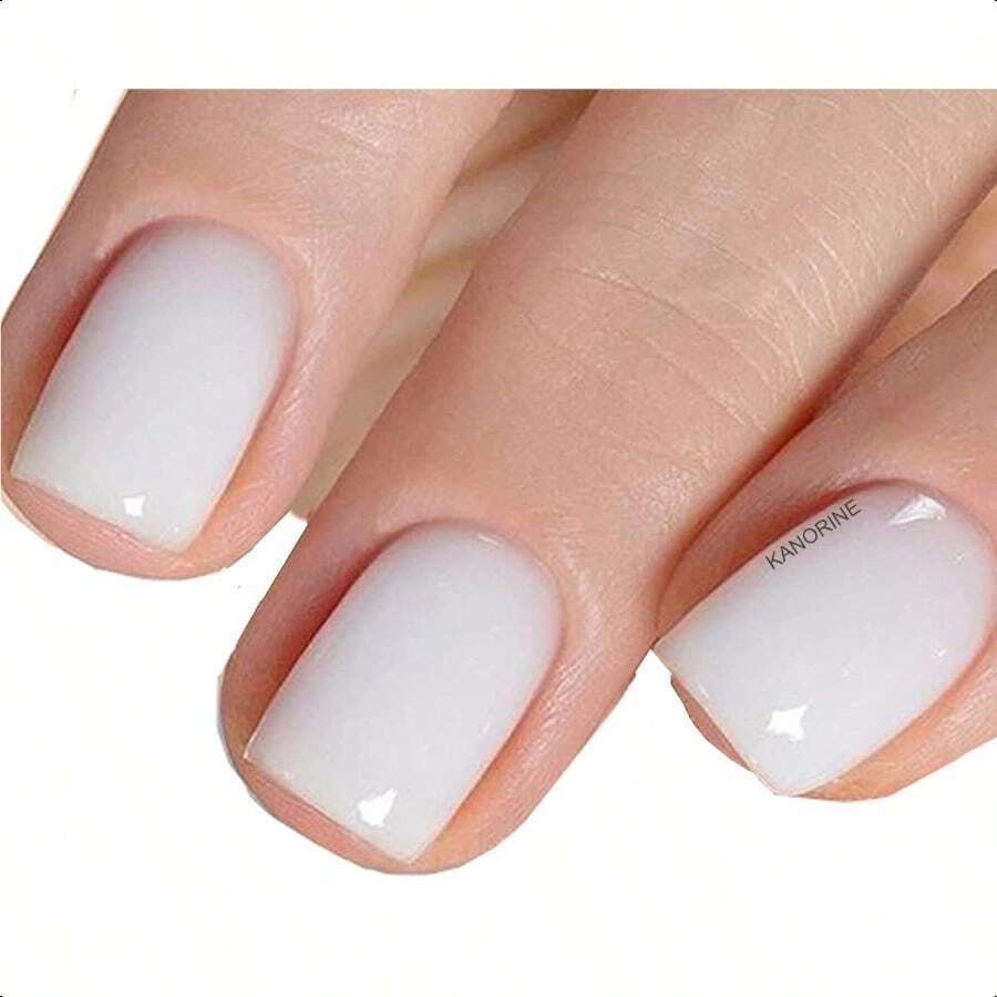 Neutral Gel Nail Polish 15ml Milky White Jelly Gel Polish Set Nude Color Translucent Nail Gel Soak Off UV LED Nail Lamp Jelly Sheer Gel Polish Nail Art Gel 0.5Oz - D1-乳白色 - 查看 1