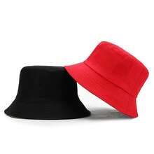 1pc Unisex Two-Sided Solid Color Outdoor Sun Hat, Bucket Hat Casual - Multicolor - View 23