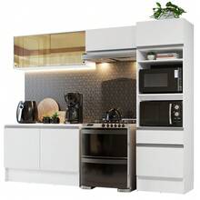 Complete Modular Integrated Kitchen Madesa Diamante 260cm 02 White Color