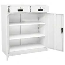 Larryhot Mobiletto da ufficio Bianco 90x40x102 cm Acciaio, bello e pratico, ideale per riporre oggetti e decorare la casa - Bianco - Visualizzare 6