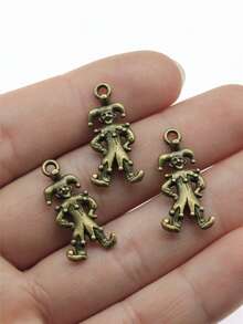 10 Peças Pingentes de Palhaço de 24x12mm (0,94x0,47 polegadas) para Fazer Joias DIY, Colar, Chaveiro, Corrente de Telefone, Pulseira, Acessórios de Artesanato Feitos à Mão - palhaço - Visão 7