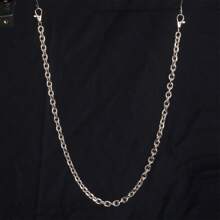 80cm Metal Chain Pants Chain Accessories, Streetwear Hip Hop Unique Hanging Decoration For Pants, Bags Fall, Autumn, Halloween Autumn-Winter Accessories,Suitable For Teens, Youth,Men,Casual, Outdoor, Athletic, Vacation, Graduation Gifts, Birthday, Daily Wear