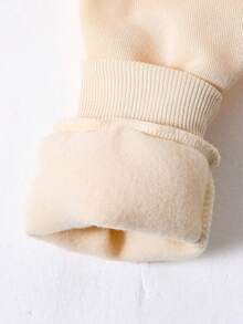 Tween Boy Cartoon Print Warm Hoodie And Sweatpants Set