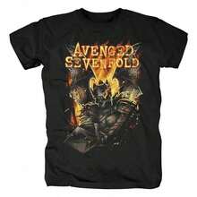 Refreshing SummerMen Harajuku Metalcore Avenged Sevenfolds Rock T Shirt Hip Hop Streetwear T Shirt Heavy Metal Plus Size T Shirt Women - màu đen - Xem 1