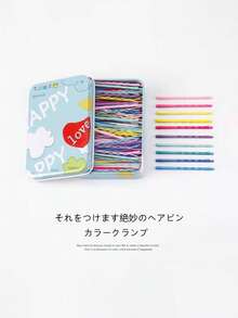 100 Piezas/50 Piezas Pasadores de Pelo para Mujer en Caja, Pinzas de Acero de Colores, Chucks de Línea Ondulada, Conjunto de Tocado, Pinzas Pequeñas, Pinzas para Flequillo Roto de Niñas, Pasadores de Pelo, Pinzas Superiores, Pinzas de Borde, Pinzas de Garra, Ganchos para el Cabello, Pasadores de Pelo, Accesorios para el Cabello