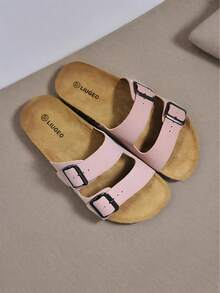 Dép xỏ ngón chống trượt kiểu dáng ngày lễ thời trang, quai đôi, khóa kép, đế mềm, thoải mái, dành cho nữ, thích hợp cho Giáng sinh, Halloween, ở nhà, hẹn hò, mua sắm, đi làm, tiệc tùng, kỳ nghỉ ở bãi biển - Hồng - Xem 4