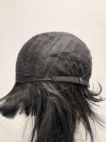 黑白半假发：这款引人注目、优雅的波波头假发将为您的装扮增添光彩，打造梦幻之夜。 - 黑與白 - 查看 11