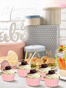 50 peças/100 peças Copo de Papel Mafen, Ferramenta de Cozimento de Cupcake de Papel, Suporte de Papel para Bolo com Borda Ondulada Dourada, Copo de Papel Antigordurado Colorido para Cozimento, Filme de Cozimento, Copo de Papel para Bolo com Boca Ondulada Dourada, Forma de Papel Alumínio Descartável para Cupcake, Bandeja Descartável de Cozimento de Cupcake de Papel