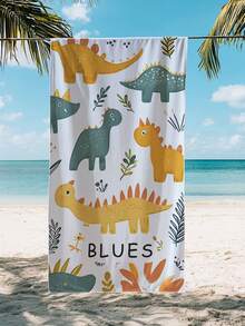 1pc Customized Text Bath Towel Beach Towel, 240GSM, Personalized Towel, Kids Towel, Pool Towel, Bathroom Towel, Holiday Gift, Beach Towel, Outdoor Travel, Beach Essential, Beach, Pool, Bathroom, Swimming Hall