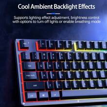 HP Bộ bàn phím và chuột chơi game KM300F Bàn phím cảm ứng cơ Chuột Có thể điều chỉnh 1000DPI Đồng bộ hóa đèn nền đầy màu sắc Cắm và chạy Lựa chọn hàng đầu cho người mới bắt đầu chơi thể thao điện tử - màu đen - Xem 2