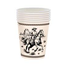 10pcs/20pcs/50pcs Cowboy Party Plates Cups And Napkins Tableware For Western Birthday Supplies First Rodeo Bachelorette Themed Paper Dessert Plates Western Party Cowboy Ranch Dinnerware Set For Wild West Birthday Party Decorations - Multicolor - View 5