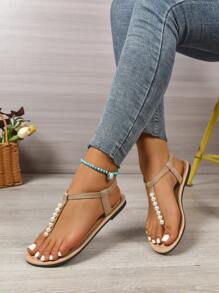 新款春夏时尚女士系带拖鞋，时尚休闲罗马风格一脚蹬凉鞋，黑色、米色、棕色休闲平底拖鞋，纯色厚织舒适沙滩凉鞋，博主推荐厚底凉鞋，夏季沙滩鞋，优雅搭扣低跟圆头拖鞋，防臭防滑简约户外拖鞋，百搭平底一脚蹬女士平底凉鞋 - 卡其色 - 查看 6