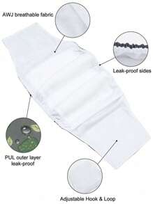 3条装可水洗公狗腹带（时尚图案） - 可水洗公狗腹带，公狗尿布 - 彩色 - 查看 3