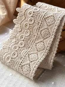 1 Yard Lace Embroidery Water-Soluble Floral Trim, 9cm Wide, DIY Clothing, Dress, Sweater Hem Decoration - Multicolor - View 13