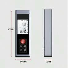 NOHAWK 40M/60M Mini Digital Gauge, M/Inch/Foot Unit Switching, TYPE-C Rechargeable, 28 Units Data Storage, Single, Continuous Measurements, Area, Volume, Pythagorean Measurements - Black - View 9