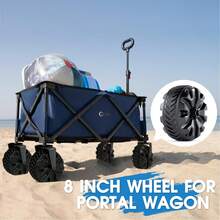 PORTAL 8" Diameter 3. 4" Wide Replacement Wheels For Bicycle Utility Wagon Cart, Load Index 100