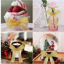 2 Rolls, Total 50 Yards, 5/8 Inch Wide Metallic Shiny Satin Ribbon, Glittering Fabric Satin Ribbon For Gift Wrapping, Crafts, Holiday Wedding Birthday Party Decoration, Floral Handwork (25 Yards Silver And Gold Satin Ribbon)