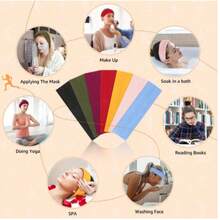 Hair Wrap Women Sweatband 10pcs Women's Colorful Casual Headbands, Suitable For Daily Life And Sports, Random Colors Hair Accessories Fashion Hair Band Autumn Accessories Fall Winter For Vacation Outfits Woman Elegant Scarf Women Bandana Soft Headwrap - Multicolor - View 3