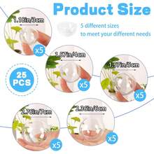 Clear Plastic Fillable Ornaments,Transparent DIY Craft Ball,Clear DIY Christmas Ornament 5 Different Sizes For Wedding,Party,Home Decor