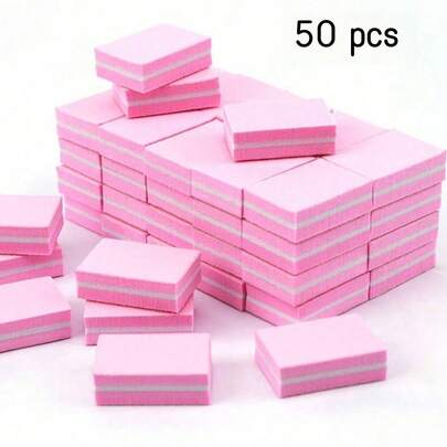 1/10/30/50/100/150/300/500pcs Mini Nail Buffer Blocks, Suitable For Acrylic & Natural Nails, 100/180 Grit Nail Polishing Blocks, Bulk Nail Buffers, Professional Manicure Files