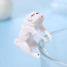 1 pieza Decoración realista y adorable de loro de tonos cálidos para acuario, maceta de bola de algas de estilo coreano, decoración de micropaísaje para acuario, incluye pegatina