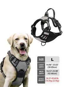 High Visibility Dog Harness - Durable, Adjustable, Comfortable, Non-Choking Design - Ideal For Outdoor Adventures, Available In Multiple Sizes - Suitable For Small, Medium And Large Pet Dogs (If Unsure Between 2 Sizes, Opt For The Larger Size As It Can Be Adjusted)