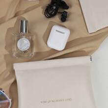 Portable Snap Closure Storage Pouch – Travel Organizer Bag For Cables, Earphones, Charger & Cosmetics For Summer Holiday Travel, Outdoor Activities Cable Organizer Travel Essentials - White Large Size*1 - View 4