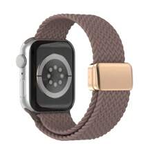 1pc Minimalist Nylon Braided Magnetic Clasp Apple Watch Band, Breathable Adjustable Magnetic Apple Watch Strap Suitable For 38/40/41/S10 42/42/44/45/49/S10, Compatible With Apple Watch Ultra/SE/8/7/6/5/4/3/2/1, Unisex, Can Be Used As Student Back-To-School Gift
