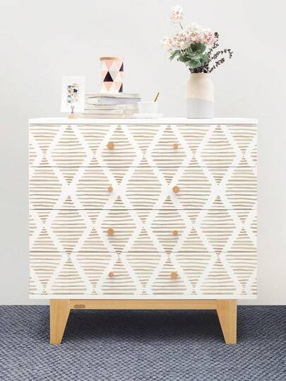 Roll 1m/3m/5m Retro Diamond Gestreepte Minimalist Wand Wallpaper, Removable Self Adhesive Vinyl DIY Home Bedroom, Kitchen, Living Room, Bathroom, Cabinet, Furniture Renewal Paper Stickers Room Wallpaper Bedroom Kitchen view 8