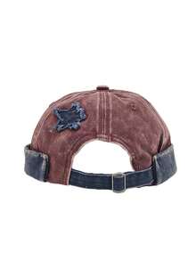 1 件复古星形软顶无檐便帽，男女通用，适合户外运动和休闲穿着，四季皆宜 - A - 查看 5