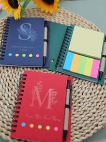 1 قطعة (مع قلم) دفتر جيب مخصص النص والتصميم الشخصي ومجموعة ألواح تذكير، مناسب للعمل والرسائل المنزلية والدراسة والإشارات الفهرسية، لوازم المكتب والمدرسة، جوائز القرطاسية، هدايا العودة إلى المدرسة، متعدد الوظائف، زخرفي، قابل لإعادة الاستخدام، حديث، ملون، جميل، فينتاج، كرتوني، كاواي، مخصص، شخصي، فريد، مخصص، للعمال، للعملاء، للطلاب، للأعمال/العمل