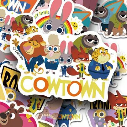 Disney 50 stuks gekke stickers Disney Cartoon schattige handboek mobiele telefoon decoratie klein patroon waterdichte sticker feestcadeau verjaardagscadeau