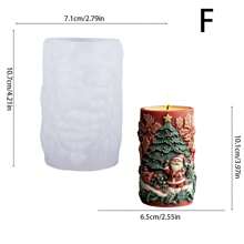 1pc Christmas Scented Candle Silicone Mold Christmas Tree Elk Diffuser Stone Diy Ornaments Mold Decorative Ornaments Plaster Mold Handmade Gift
