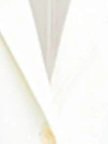 女士休闲缺口领宽肩单排扣长袖宽松白色羊毛西装外套 - 白色 - 查看 8