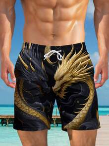 3D Print Men's Shorts, Fashionable Casual Appearance, Luxurious Feel, Drawstring Waistband, Perfect Choice For Summer Outings - Multicolor - View 3