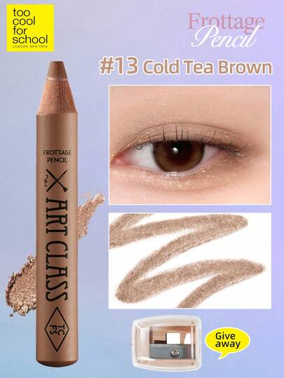 Too Cool for School Artclass Frottage 铅笔，免费赠送 1 个专业铅笔刀，眼影和眼线笔和眼袋笔，荧光笔，闪光笔，增白笔，眼影涂抹棒，多维眼妆霜眼影棒，眼线笔，可混合眼影棒和眼线笔，眼影增白剂，柔和自然的混合，细腻的质地，持久明亮的光泽，光滑的日常妆容，K Beauty