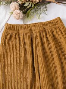 Conjunto de cuello de encaje de estilo vintage color caramelo para niña, conjunto texturizado color caramelo, cuello de encaje oversize + acento de moño, suave y dulce para la escuela diaria o salidas de fin de semana, otoño/invierno