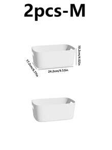 1pc/2pcs/3pcs Creamy Desktop Storage Box, Cosmetics, Miscellaneous Items, Snacks, Toys, Organizing Basket, Rectangular Storage Basket, Storage Box, Storage Box