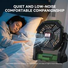 Portable Camping Fan With LED Lantern - 10400mAh Rechargeable Battery, Compact Tent Fan For Travel, Desk & Home, Cute Personal Fan For Camping Essentials (Women's Outdoor Gear)