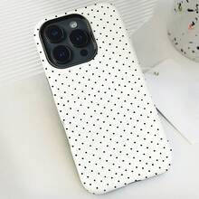 Fashionable Polka Dot Pattern Phone Case Compatible With IPhone17 Pro Max, IPhone16 Pro Max, IPhone15 Pro, 15 Plus, IPhone14 Plus, IPhone13 Pro, IPhone12, IPhone11 Shock-Absorbing Durable Soft-Edge Back Cover With Full-Cover Glossy Protective Case Perfect For Daily Use The Ideal Birthday Or Valentine's Day Gift For Friends And Family - FL2IN1 波爾卡圓點 - 查看 1