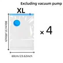 8pack Pack Space Saver Vacuum Storage Bags, Kitchen Storage Organization, For Clothing Storage And Underbed Storage, Storage Bags Vacuum Sealed, For Toy Storage Bags, Home Travel Essentials, Duffle Bag For Travel Pump Included,Vacuum Sealer Bags For Clothes, Comforters, Blankets, Bedding
