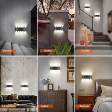 4/6/8 LED Warm Light Wall Lamp, Indoor/Outdoor Waterproof Home Decor Wall Light, Suitable For Balcony/Patio/Living Room/Bedroom/Garden/Porch/Kitchen/Bathroom/Staircase/Hallway/Attic/Store/Exterior Wall/Street - Multi-light LED Wall Lamp - View 6