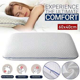 Memory Foam Pillow - Standard Size, 1 Pack, Firm Pillow For Neck And Shoulder Support, For Back, Side, Stomach Sleepers