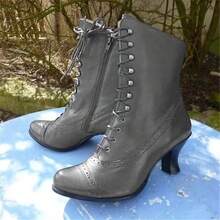 Women Over-The-Knee Boots - Grey - View 7