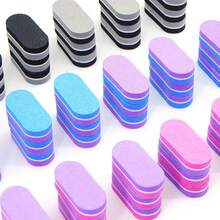 1/10/20/40/80件迷你海绵美甲锉100/180彩色指甲抛光双面打磨抛光角质层去除器修脚美甲锉工具 - 彩色 - 查看 7