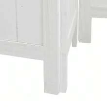 vidaXL Room Divider 4 Panels White Solid Wood Paulownia - trắng - Xem 7