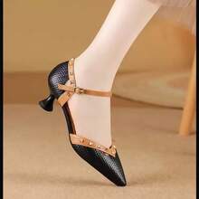 Women Heeled Sandals - 黑色 - 查看 3