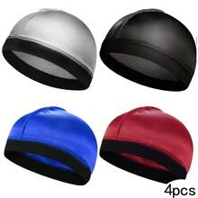 Awegeo Turban pentru bărbați 1/2/4/6/8buc, șapcă ondulată, șapcă sportivă, elastică, elastică, respirabilă, cu bandă de transpirație, pepene verde